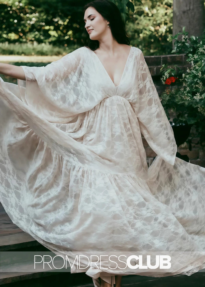 Mirabelle |White Long Wedding Dresses Near Me With A - Line Plunging Neckline Lace Open Back - Price #price_variant_lowest# - White - PromDressClub