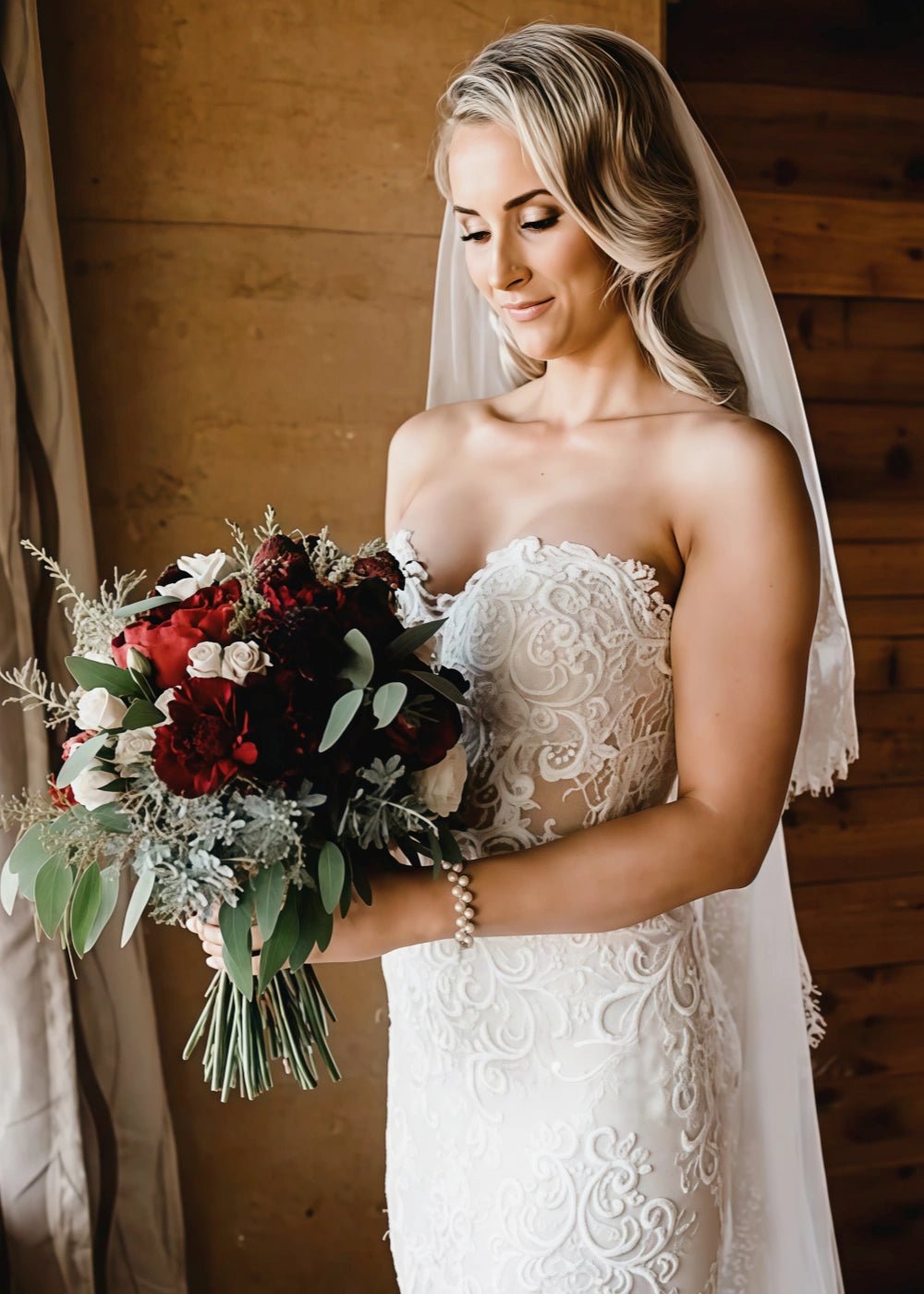 Miriam | Exquisite Mermaid Sweetheart Neck Vintage Lace Wedding Dress - Ivory - PromDressClub