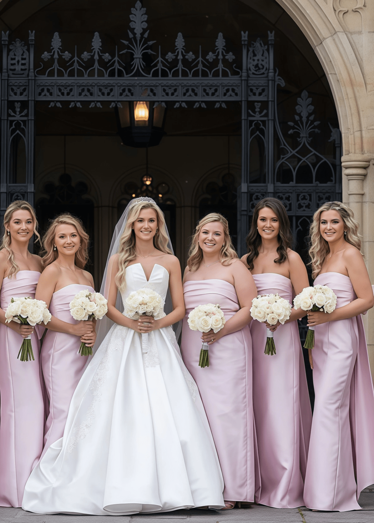 Page | Mermaid Strapless Light Pink Satin Long Bridesmaid Dress - Light Pink - PROMDRESS Club