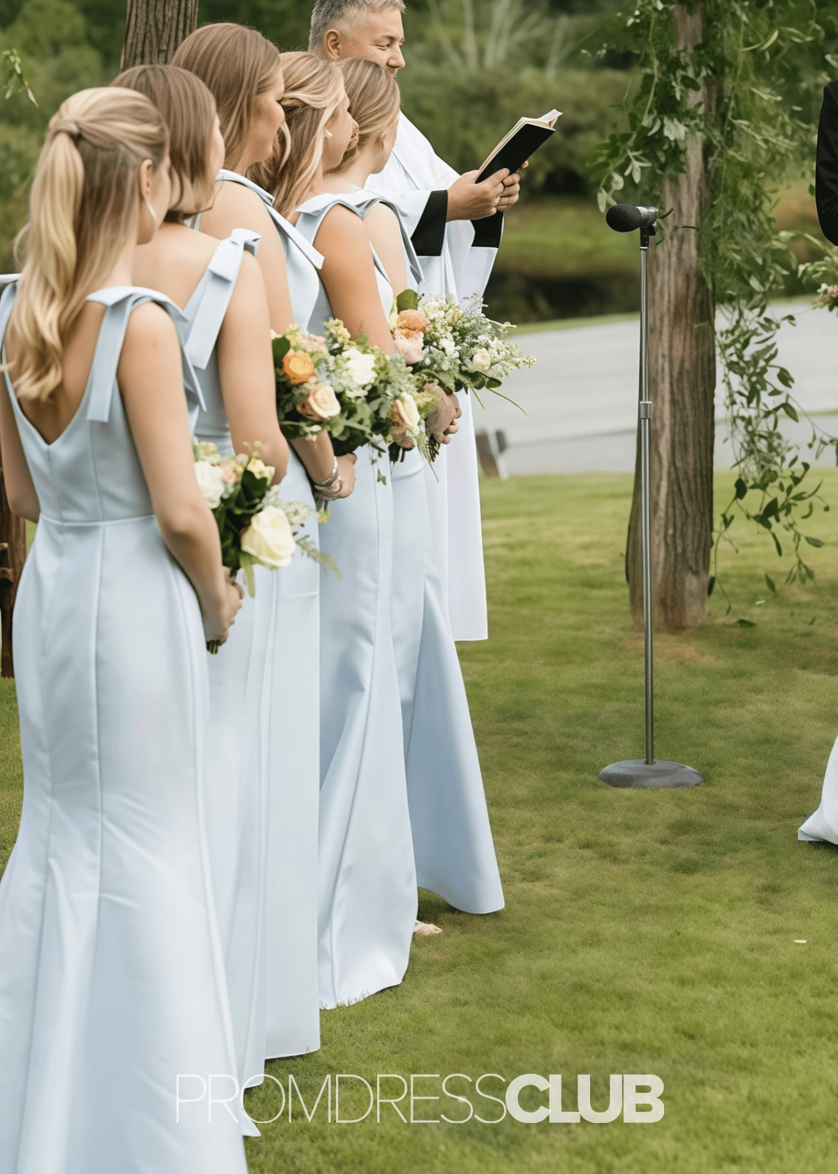 Renata | Elegant Straps Sheath Column Bows Pleats Light Blue Satin Long Bridesmaid Dress - Light Blue - PROMDRESS Club