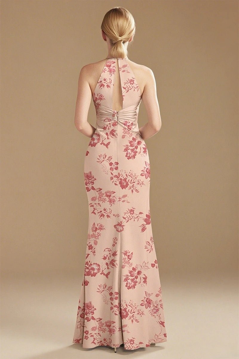 Special Moment Floral Pink Bridesmaid Dresses for Unforgettable Weddings - Pink Floral - PromDressClub