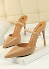 Stylish Women White Sandals: Elevate Your Look with Pointed Toe Sandals Color Bronzer