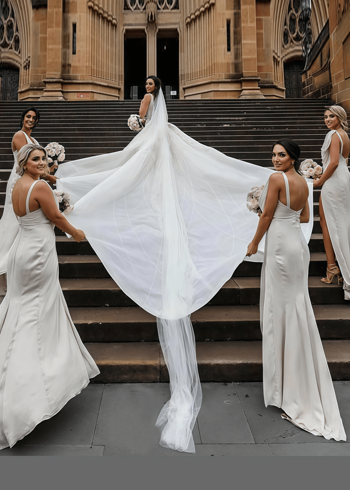 Veronica | Refinement Sheath Ivory Chiffon Maxi Bridesmaid Dress with Slit and Ruched - Ivory - PROMDRESS Club